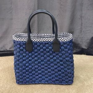 Talbots blue woven purse